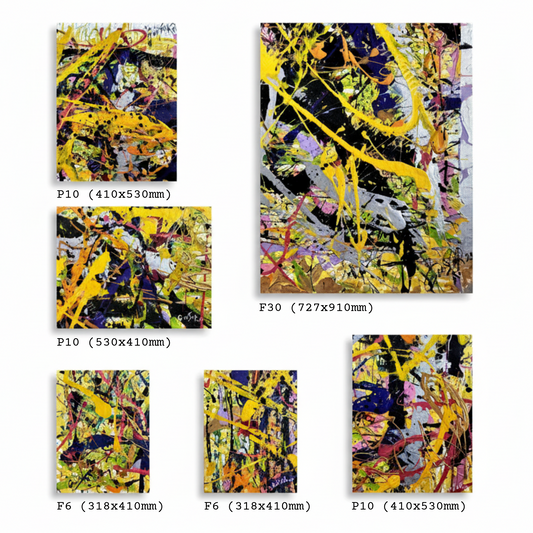 Autumn Composition – Set of 6 Abstract Paintings