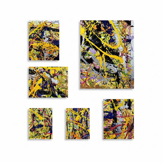 Autumn Composition – Set of 6 Abstract Paintings
